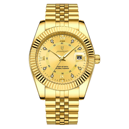 Men’s Business & Casual Quartz Watch – Two-Tone Bracelet with Date