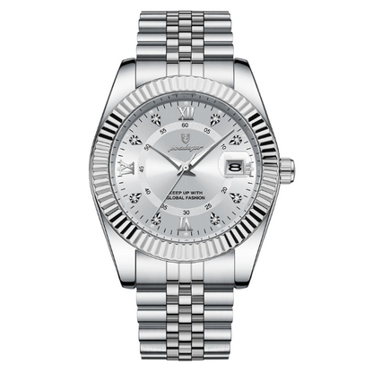 Men’s Business & Casual Quartz Watch – Two-Tone Bracelet with Date