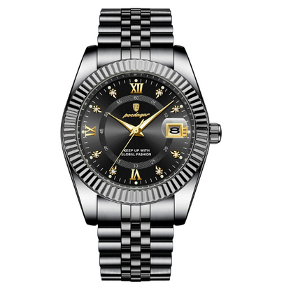 Men’s Business & Casual Quartz Watch – Two-Tone Bracelet with Date