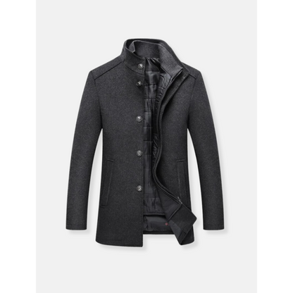 Archie - Long Sleeve Zipper Closure Trench Coat