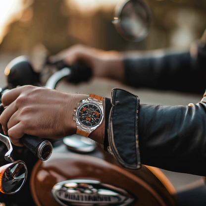 Automatic Skeleton Watch with Rugged Stainless Steel Case and 30M Water Resistance – Limited Edition Timepiece for Road Warriors 3