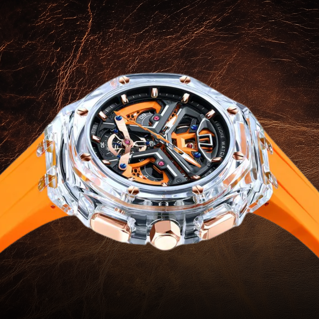 Automatic Skeleton Watch with Rugged Stainless Steel Case and 30M Water Resistance – Limited Edition Timepiece for Road Warriors 5