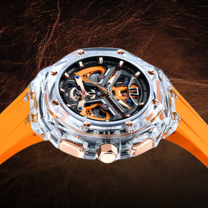 Automatic Skeleton Watch with Rugged Stainless Steel Case and 30M Water Resistance – Limited Edition Timepiece for Road Warriors 5