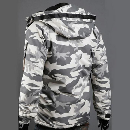 Men's Camouflage Hooded Jacket - Stylish Camo Outdoor Jacket for Hunting, Camping, and Casual Wear