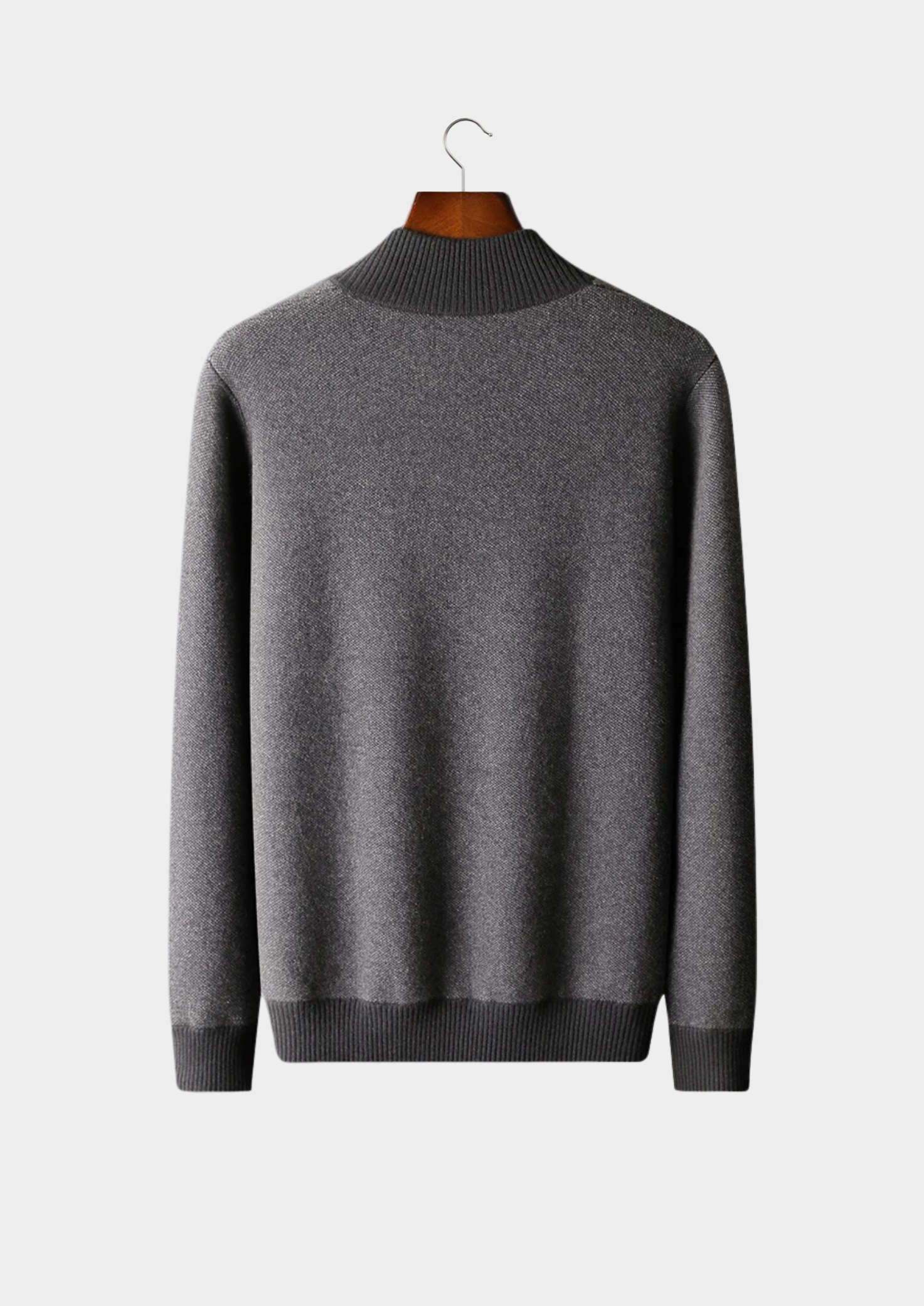Cashmere Cardigan Black Jacquard Zip 3