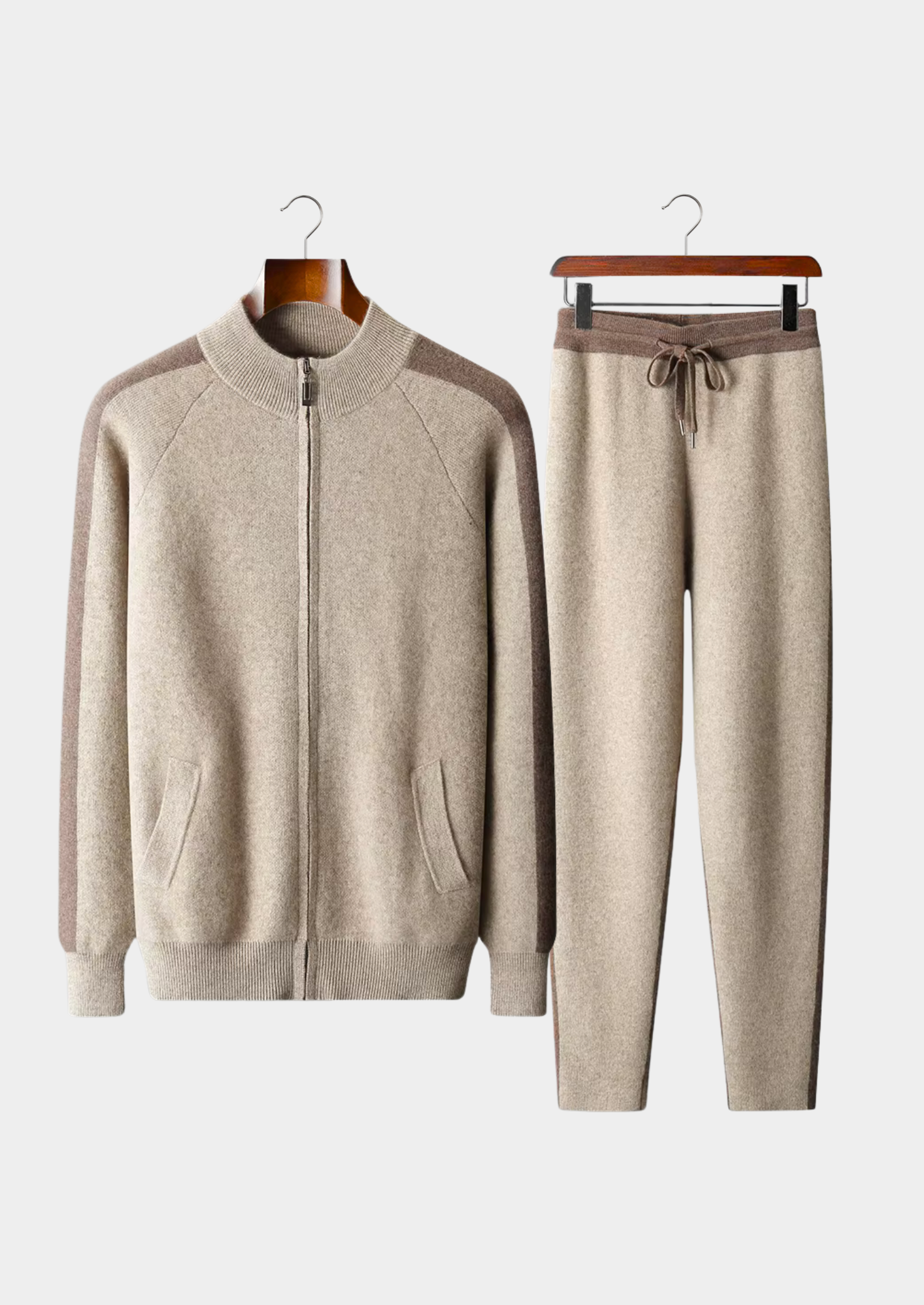Cashmere Leisure Set Grey Soft Fabric 0