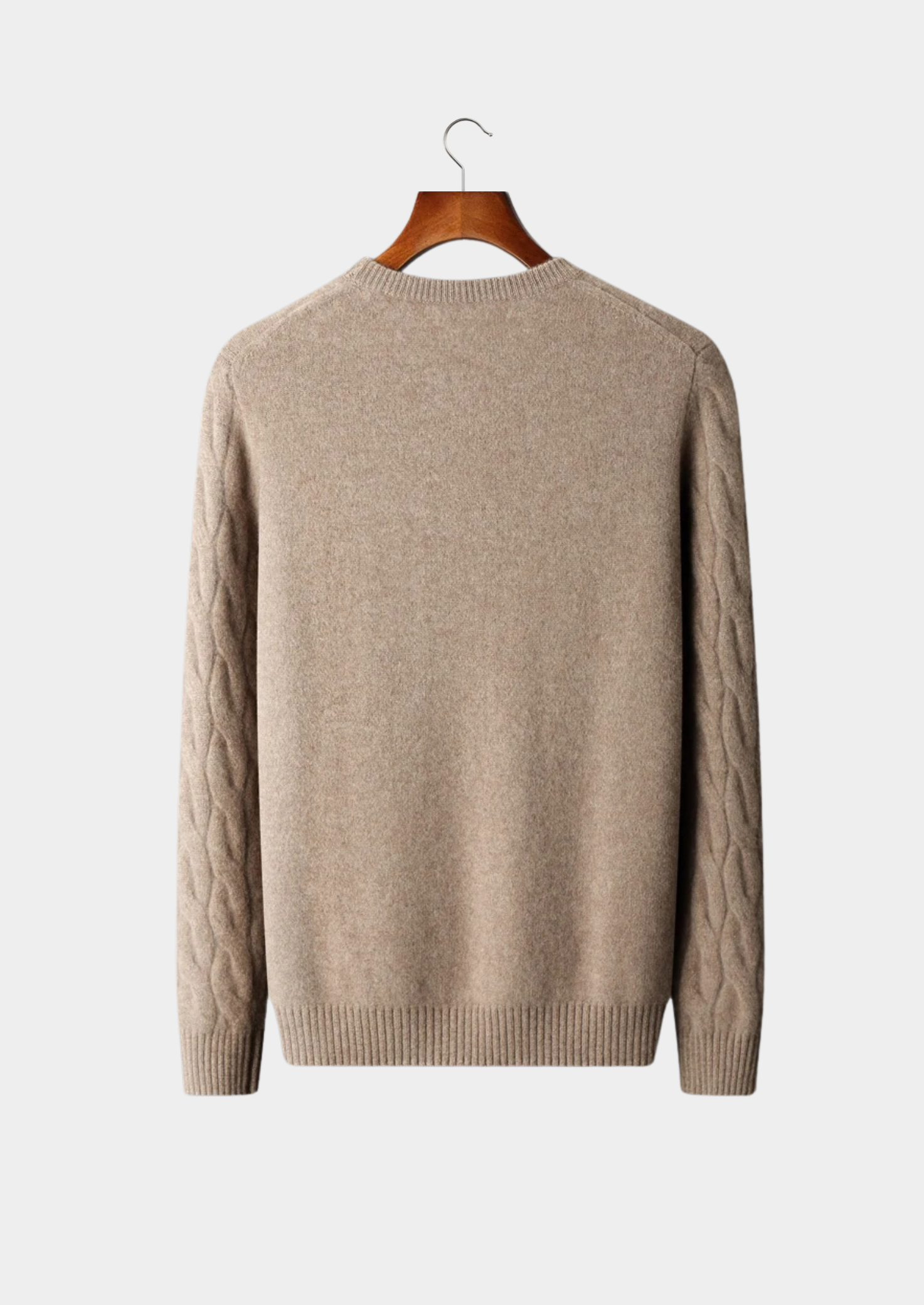 Cashmere Sweater Crewneck Cable Knit Design 100% Cashmere 2