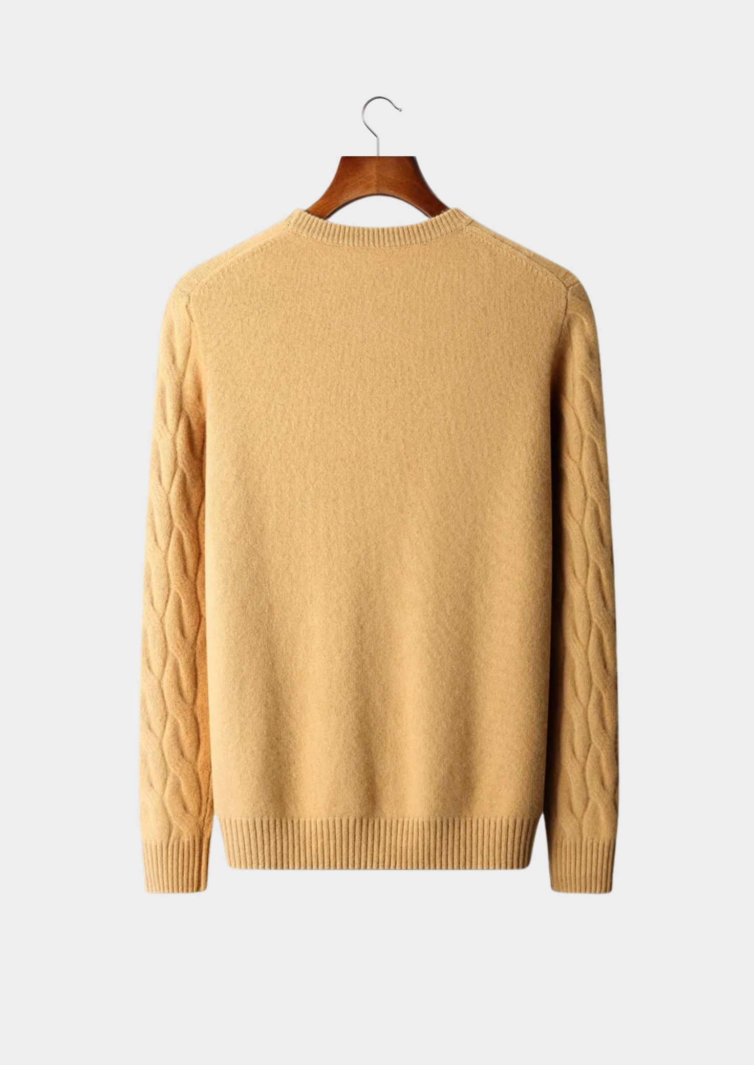 Cashmere Sweater Crewneck Cable Knit Design 100% Cashmere 4