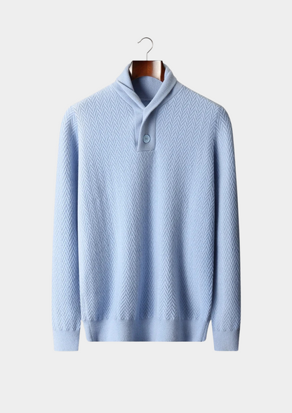 Cashmere Sweater Women's Zigzag Button Design Soft Lightweight