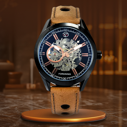 Casual Sports Automatic Watch with Skeleton Design and 3ATM Water Resistance – Luminous Hands, Durable for Everyday Wear