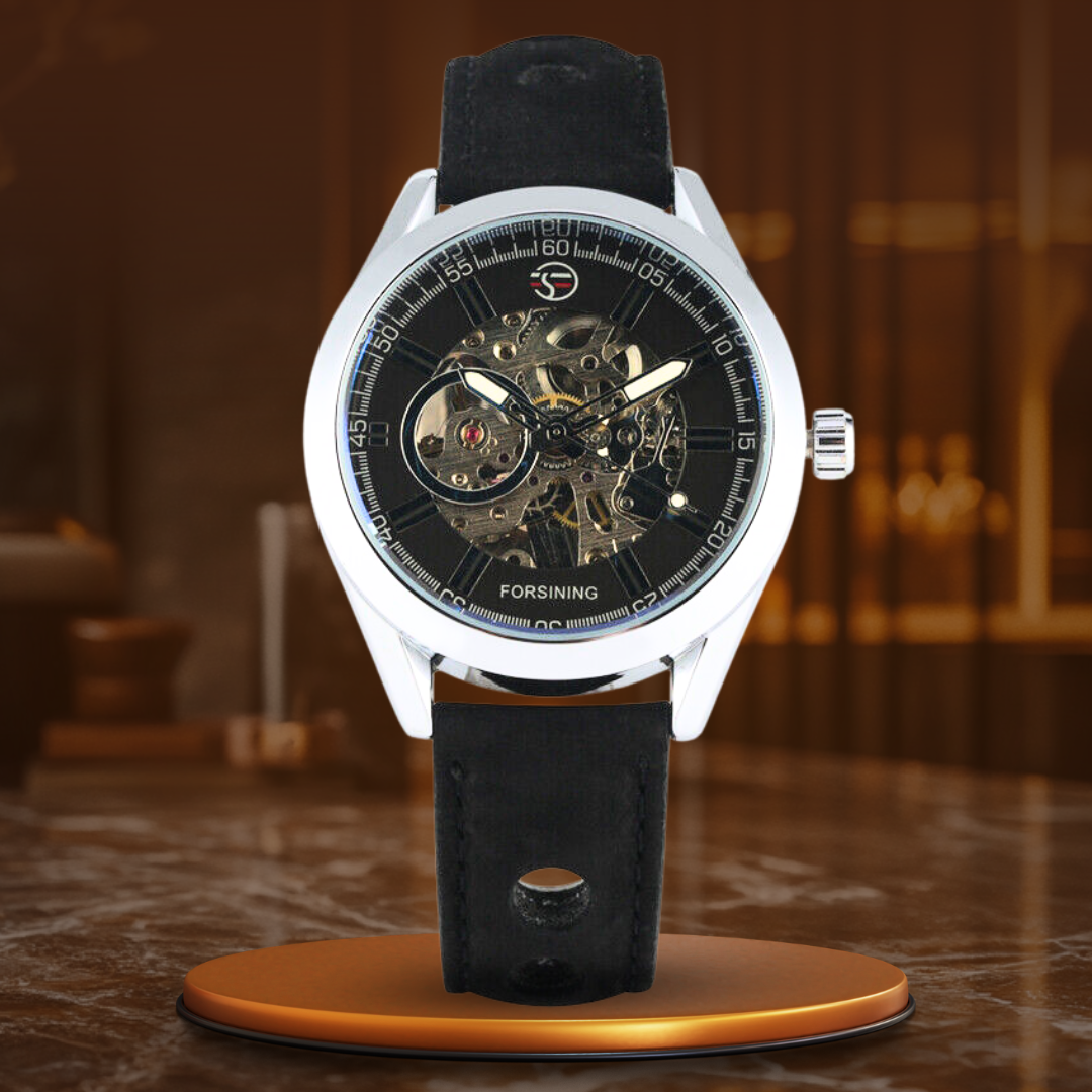 Casual Sports Automatic Watch with Skeleton Design and 3ATM Water Resistance – Luminous Hands, Durable for Everyday Wear