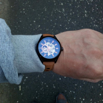 Casual Sports Automatic Watch with Skeleton Design and 3ATM Water Resistance – Luminous Hands, Durable for Everyday Wear