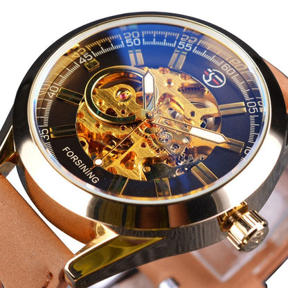 Casual Sports Automatic Watch with Skeleton Design and 3ATM Water Resistance – Luminous Hands, Durable for Everyday Wear