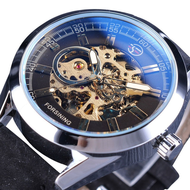 Casual Sports Automatic Watch with Skeleton Design and 3ATM Water Resistance – Luminous Hands, Durable for Everyday Wear