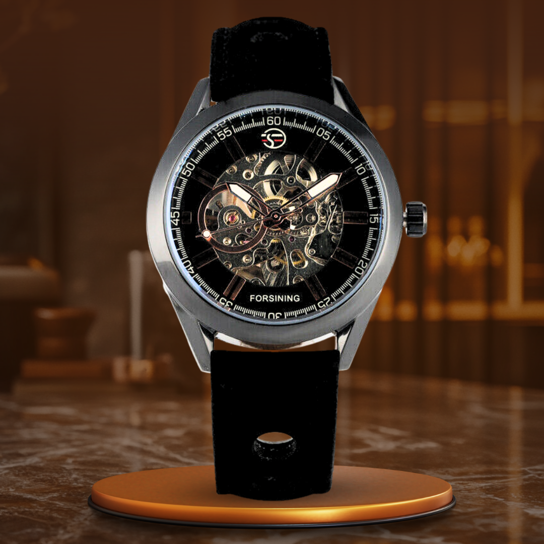 Casual Sports Automatic Watch with Skeleton Design and 3ATM Water Resistance – Luminous Hands, Durable for Everyday Wear