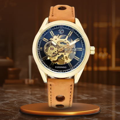 Casual Sports Automatic Watch with Skeleton Design and 3ATM Water Resistance – Luminous Hands, Durable for Everyday Wear