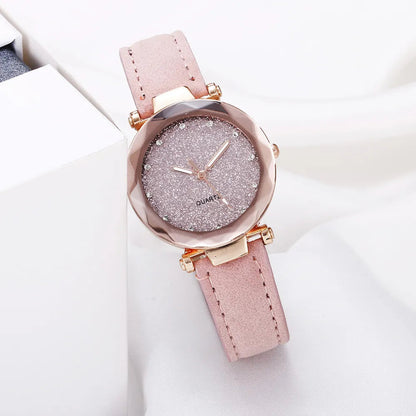 Chic Rhinestone Women's Watch with Vegan Leather Strap – Modern Elegant Ladies Watch for Casual and Formal Wear 7