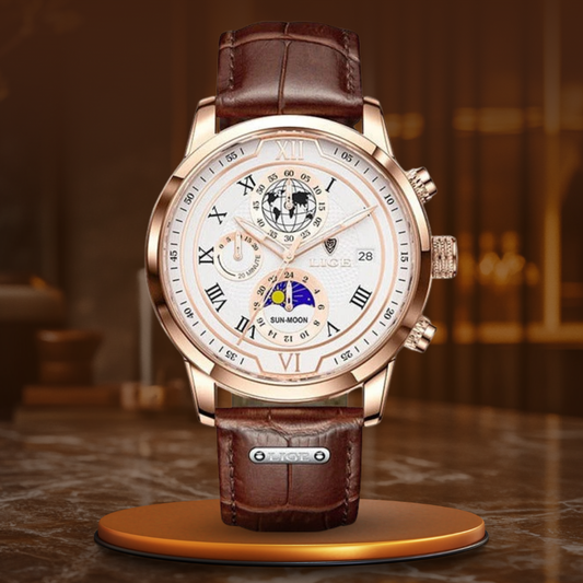 Chronograph Watch with Quartz Movement – 43mm Case, 22mm Band