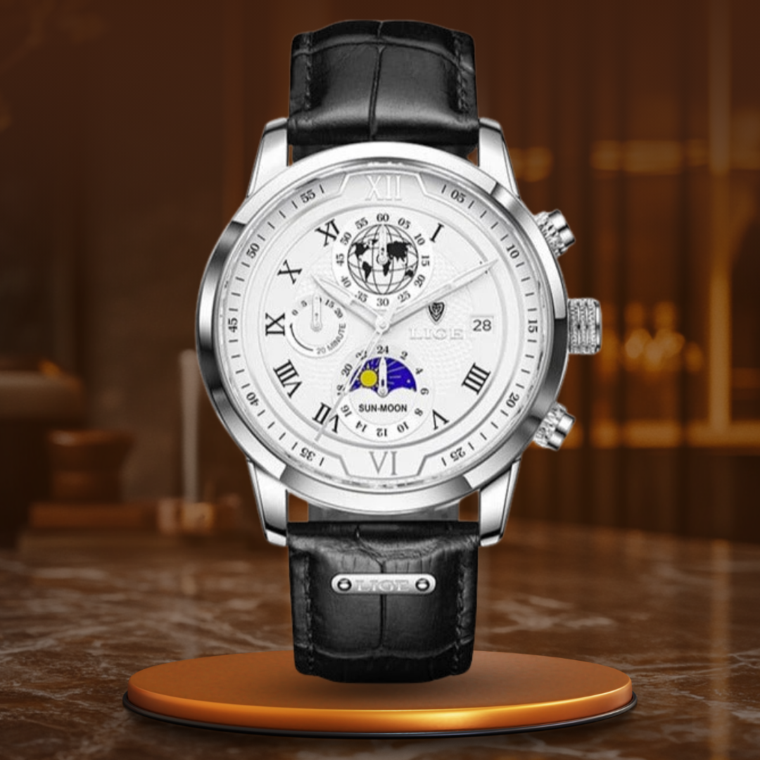 Chronograph Watch with Quartz Movement – 43mm Case, 22mm Band
