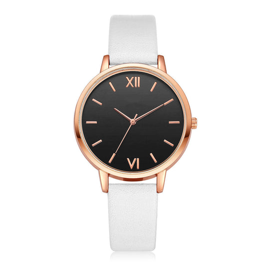 Classic Luxury Women's Watch with Round Dial and PU Leather Strap – Elegant Everyday Timepiece 0