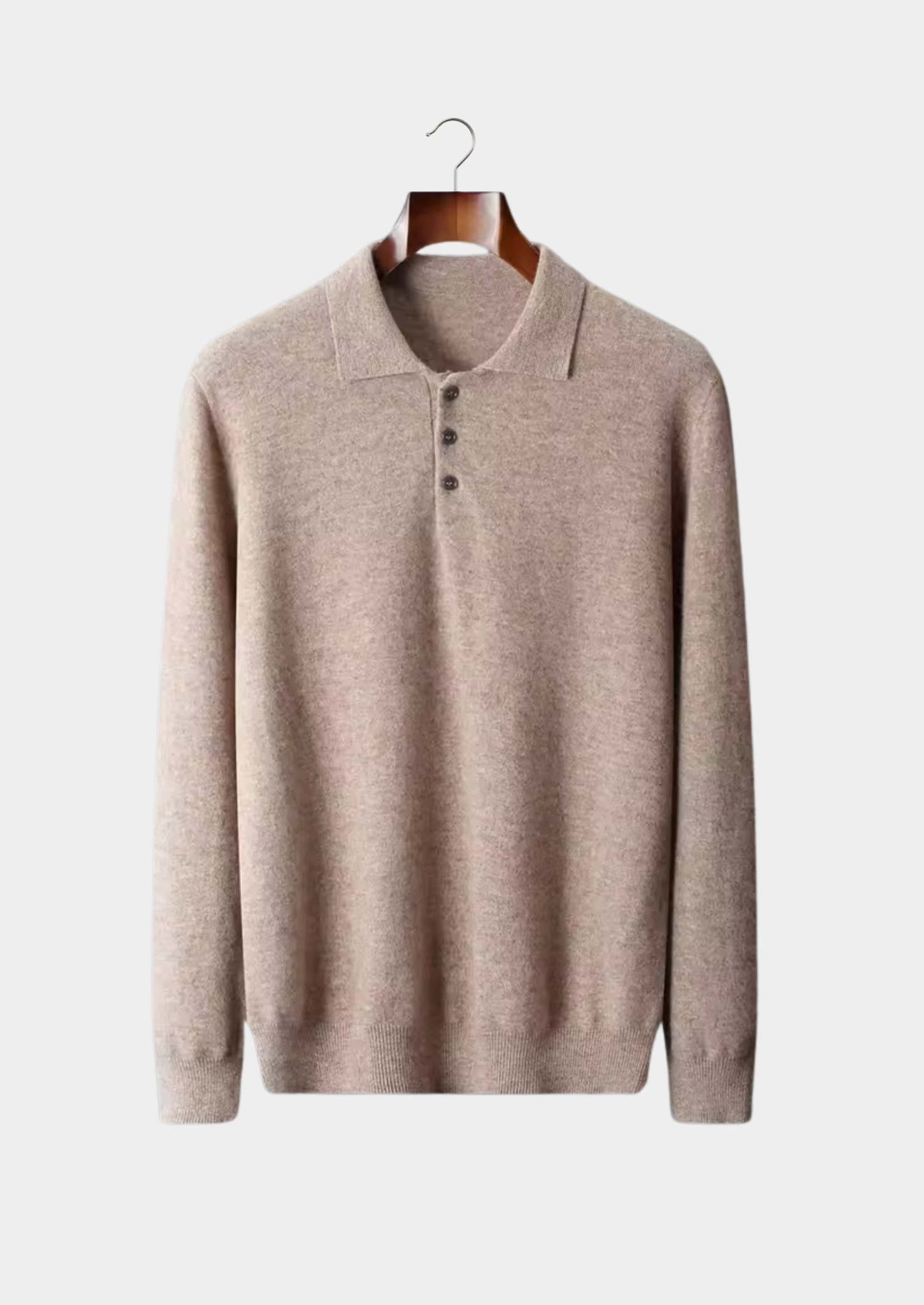 Classic Polo Sweater Navy Extra-Fine Merino Wool 3