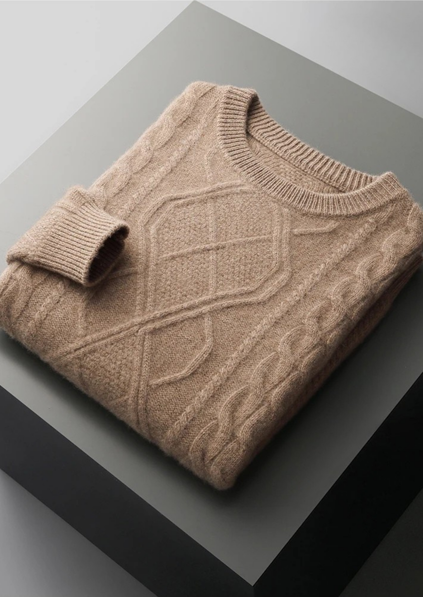 Crewneck Sweater Black Extra-Fine Merino Wool 4