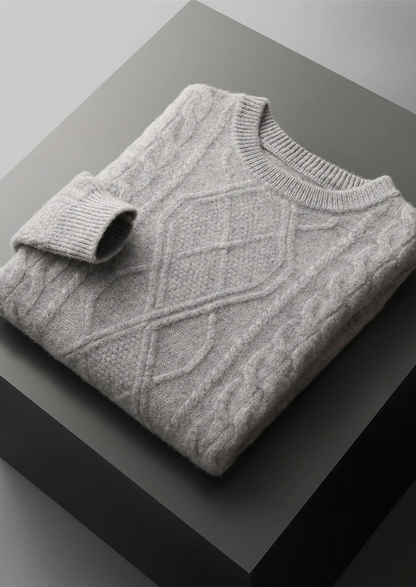 Crewneck Sweater Black Extra-Fine Merino Wool 8