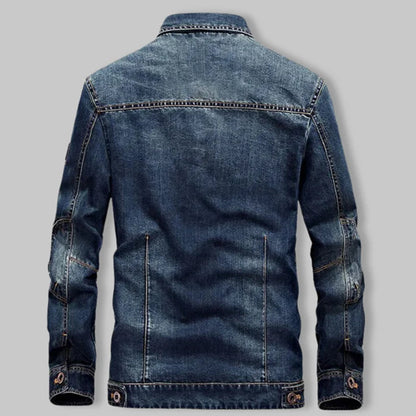 Men's Stylish Denim Jacket with Button Closure and Functional Pockets - Trendy Casual Outerwear for Every Season