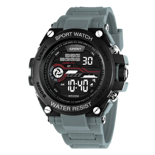 Durable Outdoor Digital Sports Watch with LED Display, Water Resistant, Shock Resistant, Multiple Functions – Ideal for Athletes and Adventurers 0