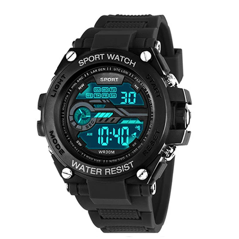 Durable Outdoor Digital Sports Watch with LED Display, Water Resistant, Shock Resistant, Multiple Functions – Ideal for Athletes and Adventurers 1