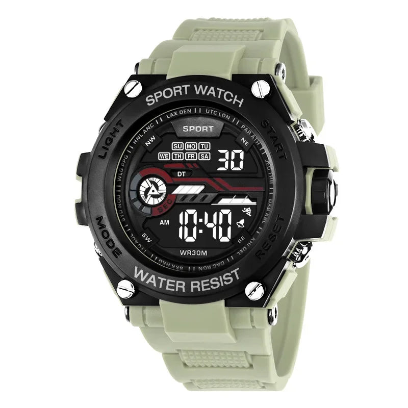 Durable Outdoor Digital Sports Watch with LED Display, Water Resistant, Shock Resistant, Multiple Functions – Ideal for Athletes and Adventurers 8