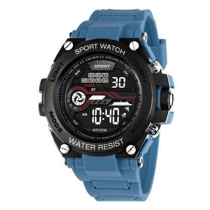 Durable Outdoor Digital Sports Watch with LED Display, Water Resistant, Shock Resistant, Multiple Functions – Ideal for Athletes and Adventurers 9