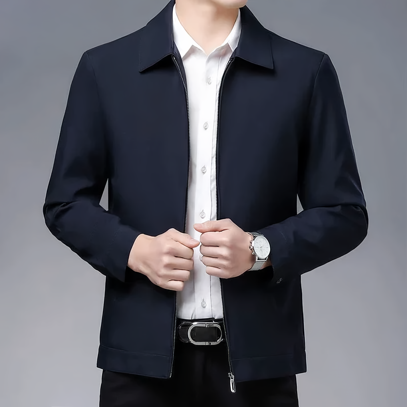 Stylish Men's Zip Jacket - Versatile Lightweight Outerwear for Casual and Active Wear, Perfect for All Seasons