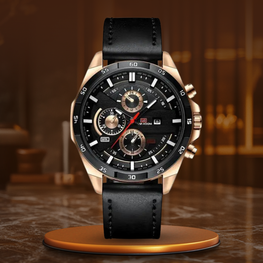 Elegant Multifunctional Watch with Quartz Movement – 46mm Dial, Date Display