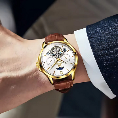 Elegant Quartz Analog Watch with Leather Strap – Minimalist Design for Any Occasion 4