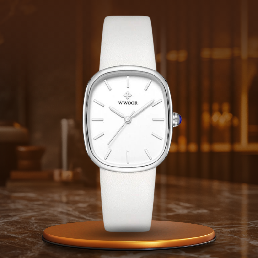 Elegant Women's Quartz Watch with Leather Strap – Minimalist Design for Ladies