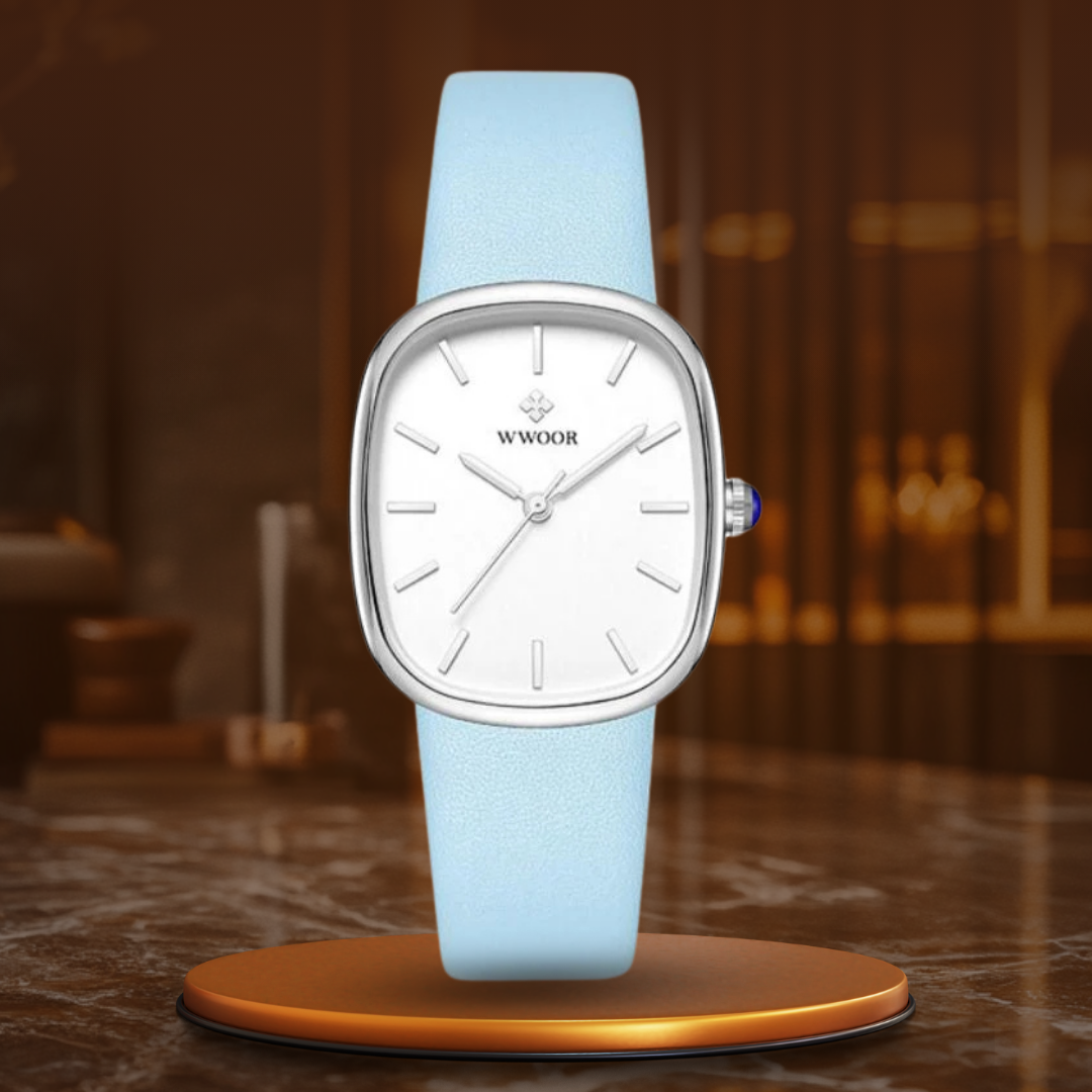 Elegant Women's Quartz Watch with Leather Strap – Minimalist Design for Ladies