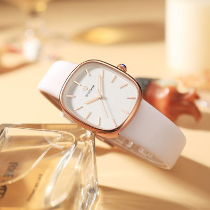 Elegant Women's Quartz Watch with Leather Strap – Minimalist Design for Ladies