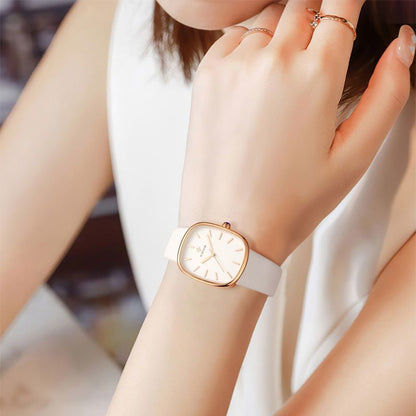 Elegant Women's Quartz Watch with Leather Strap – Minimalist Design for Ladies