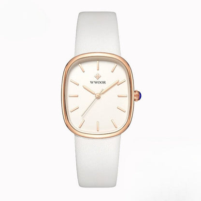Elegant Women's Quartz Watch with Leather Strap – Minimalist Design for Ladies