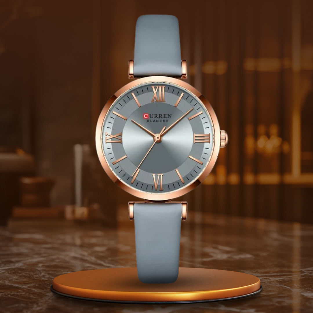 Elegant Women's Watch with Vegan Leather Strap and Quartz Movement – Chic Ladies Watch for Any Occasion