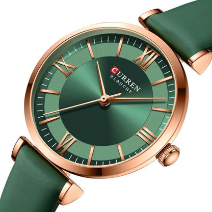 Elegant Women's Watch with Vegan Leather Strap and Quartz Movement – Chic Ladies Watch for Any Occasion