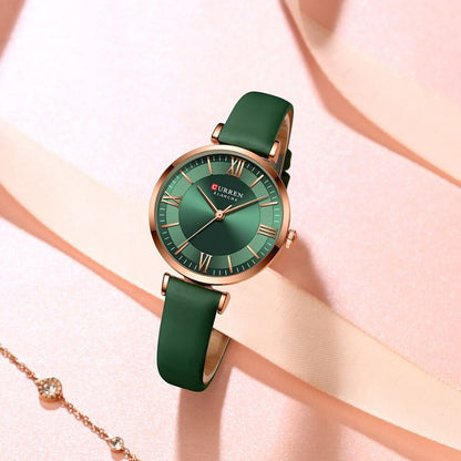 Elegant Women's Watch with Vegan Leather Strap and Quartz Movement – Chic Ladies Watch for Any Occasion