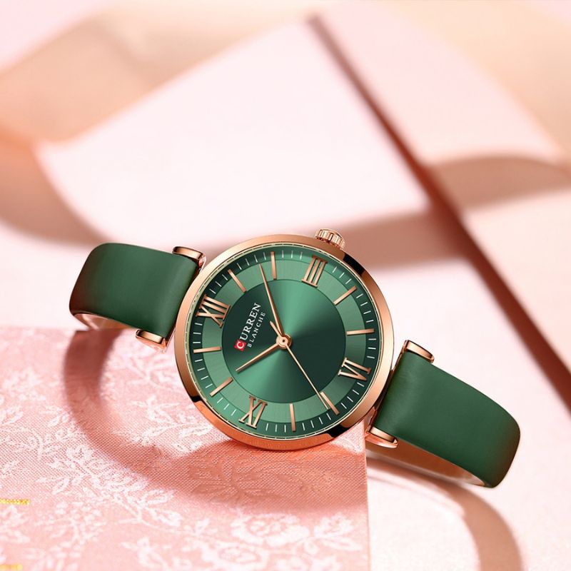 Elegant Women's Watch with Vegan Leather Strap and Quartz Movement – Chic Ladies Watch for Any Occasion