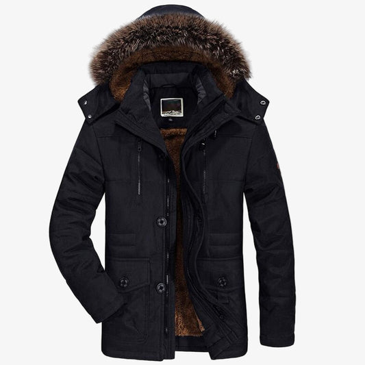 Men's Faux Fur Hooded Winter Jacket - Stylish, Warm, and Comfortable Outerwear for Cold Weather Adventures