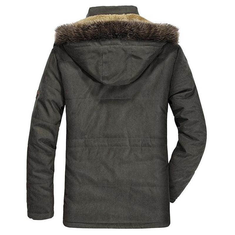 Men's Faux Fur Hooded Winter Jacket - Stylish, Warm, and Comfortable Outerwear for Cold Weather Adventures