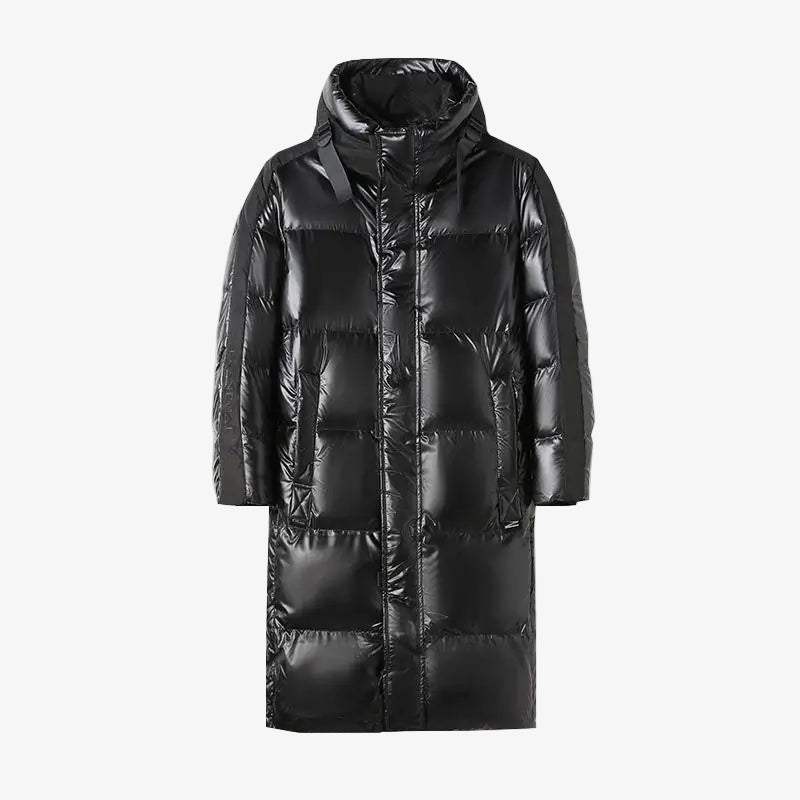 Harrison - Black Winter Down Jacket with Hood
