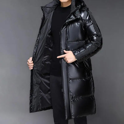 Harrison - Black Winter Down Jacket with Hood