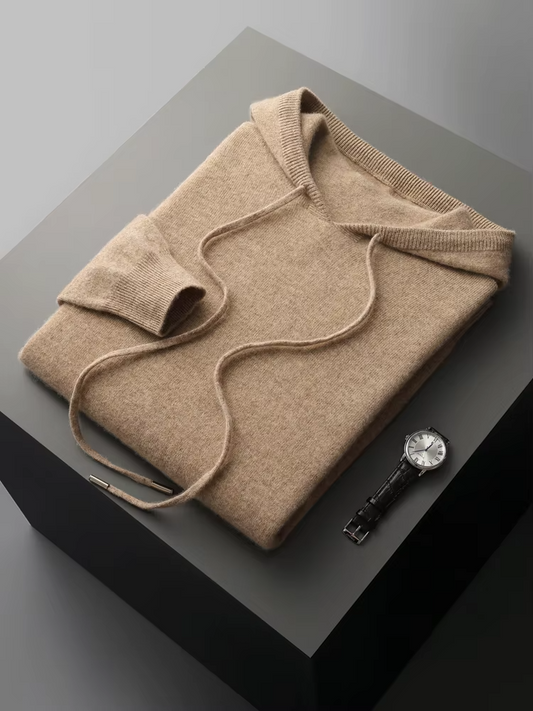 Leisure Hoodie Gray Extra-Fine Merino Wool 0