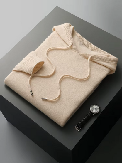 Leisure Hoodie Gray Extra-Fine Merino Wool 11